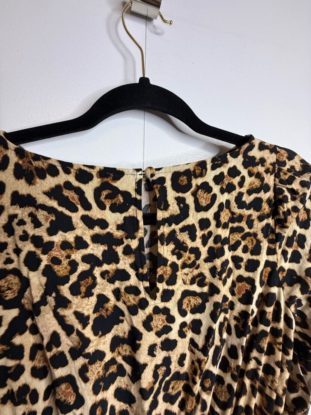 Loft Leopard Print Long Sleeve Maxi Dress - Tan/Black XSP - Picture 7 of 11